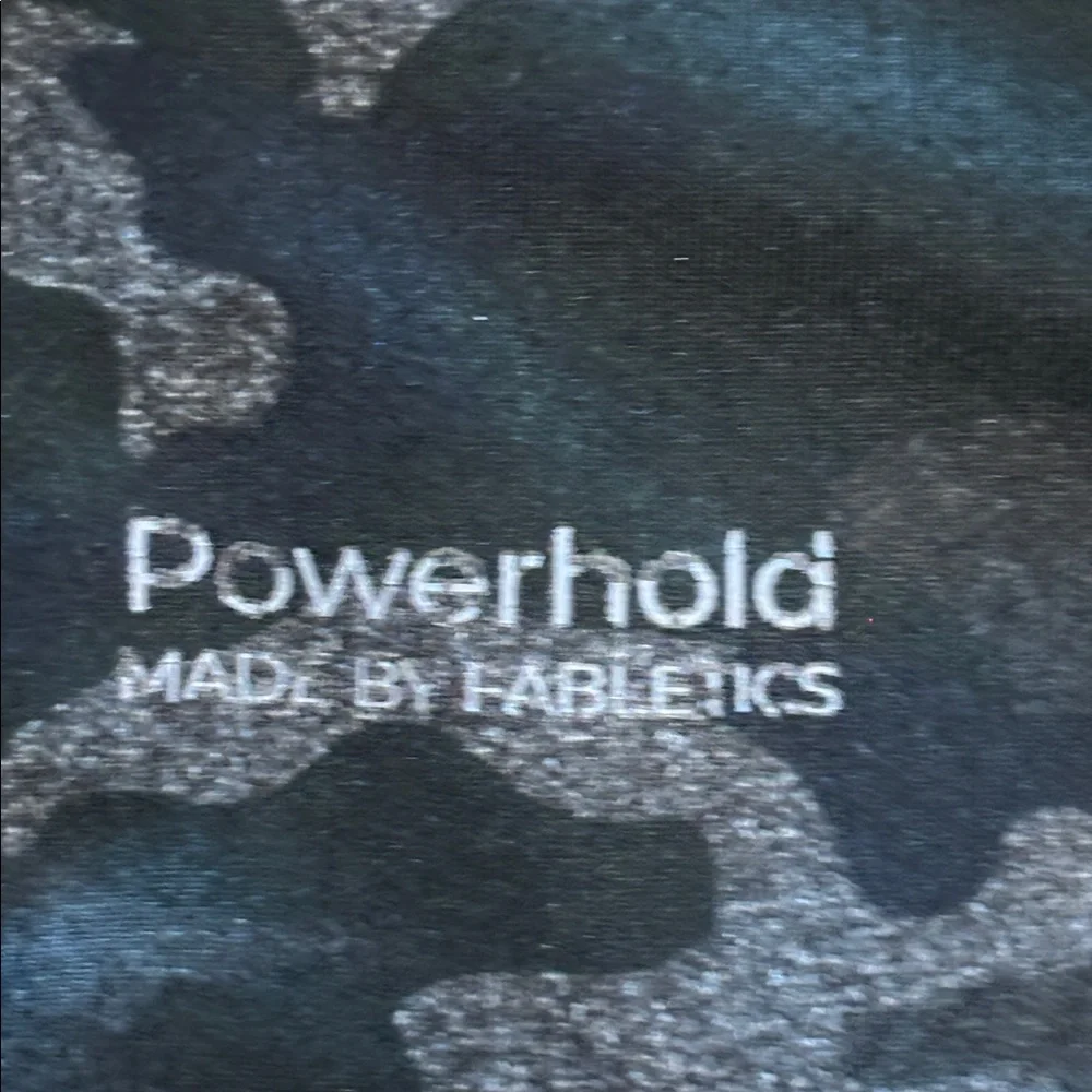 Fabletics PowerHold Camo High Rise Cropped Leggings Size M
